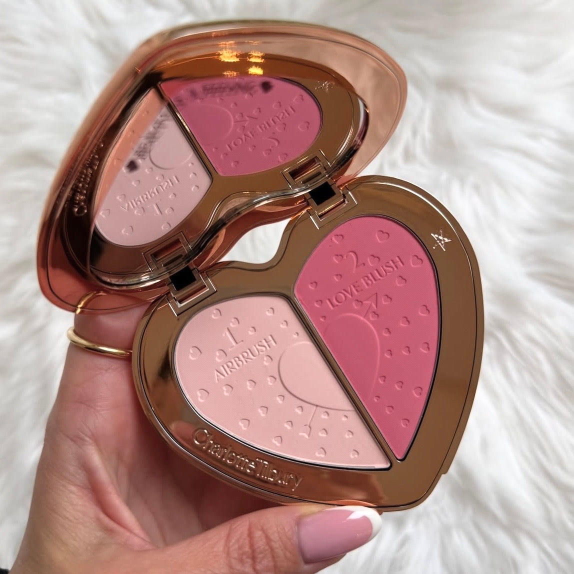 Charlotte Tilbury Airbrush Love Blush – Duo Compact - Large Size - Made in Italy