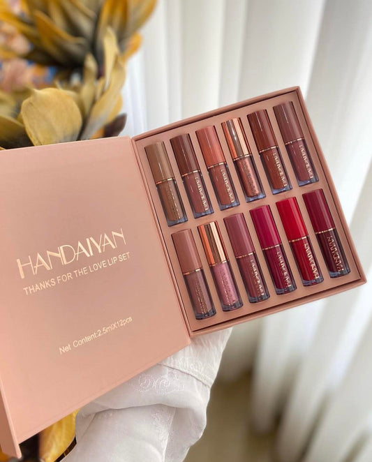 HANDAIYAN 12pcs Lipstick & Lip Gloss Set (V1)