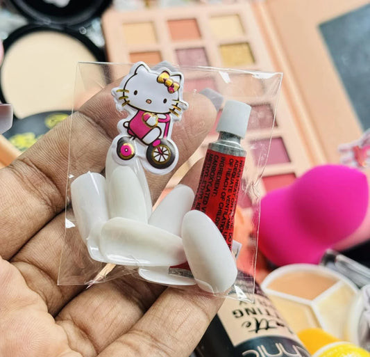 Press-On Nails with Glue - 10 Pcs