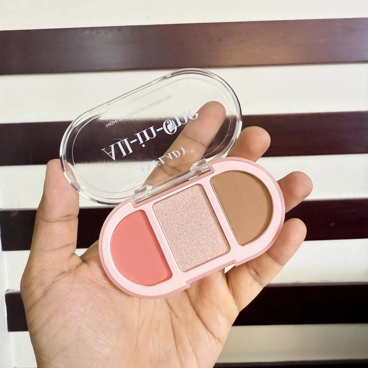 3 in 1 - Contour, Highlighter, Blush Palette - ANYLADY