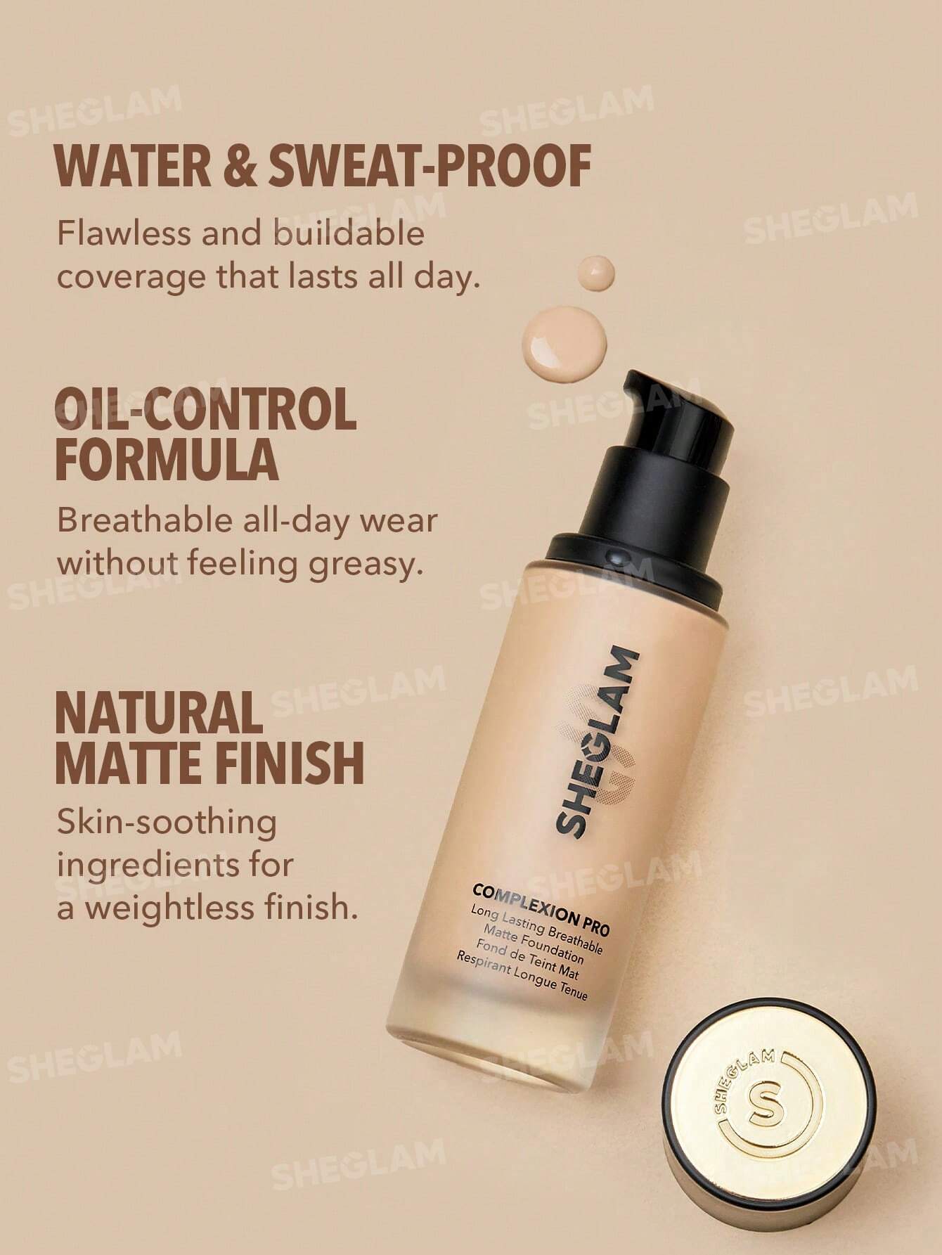 SHEGLAM Complexion Pro Long Lasting Breathable Foundation 30ml